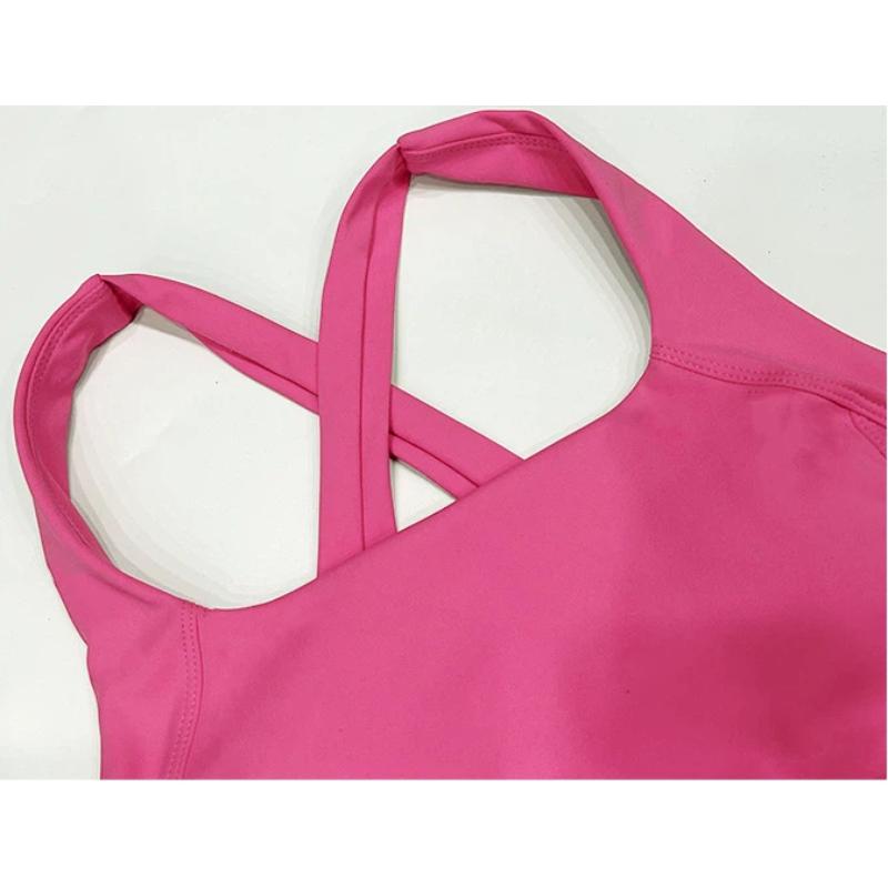 Women's High Impact Buttery Soft Sports Bra High Stretch Shockproof Racerback Yoga Tank Top Gym Running Fitness Athletic Underwear