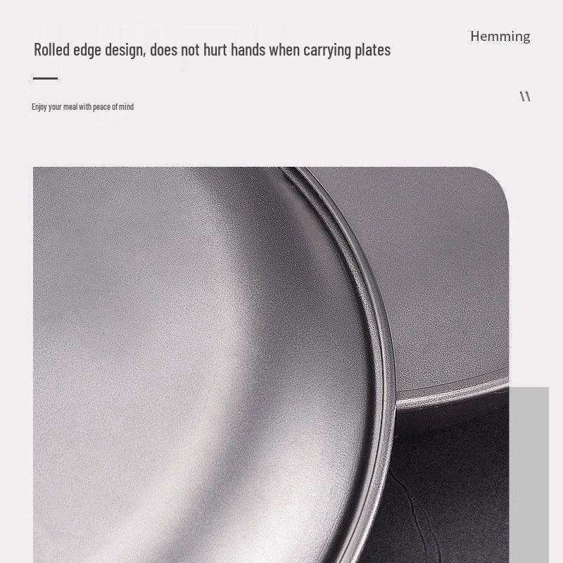A1R Food-Grade Pure Titanium Round Plate: Portable, Anti-Fall & Ideal for Home or Camping