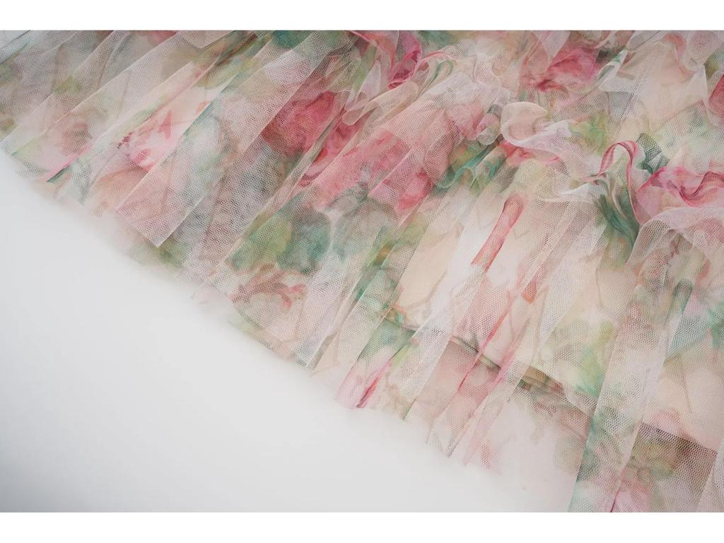 Middle Eastern Floral One-Shoulder Short Dress, Fresh and Sweet Commuter Style with Popular Embroidered Design