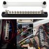 Universal Power Distribution Terminal Block with Transparent Cover Junction Row for Automotive Car Marine Boat Power System