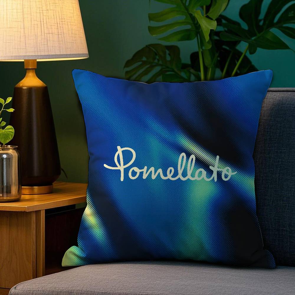 P-Pomellato-O Pillow Case Anti-dustmite Pillowcase Invisible Zipper Silky Short Plush Sofa Cushion Cover