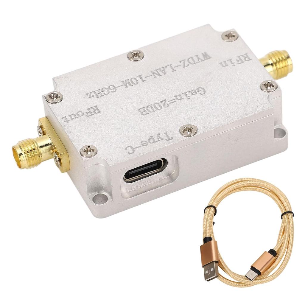 RF Amplifier High Flatness Amplifier 10M‑6GHz 20DB Gain LNA RF Drives Receiver Low Noise Amplifier for FM Radio