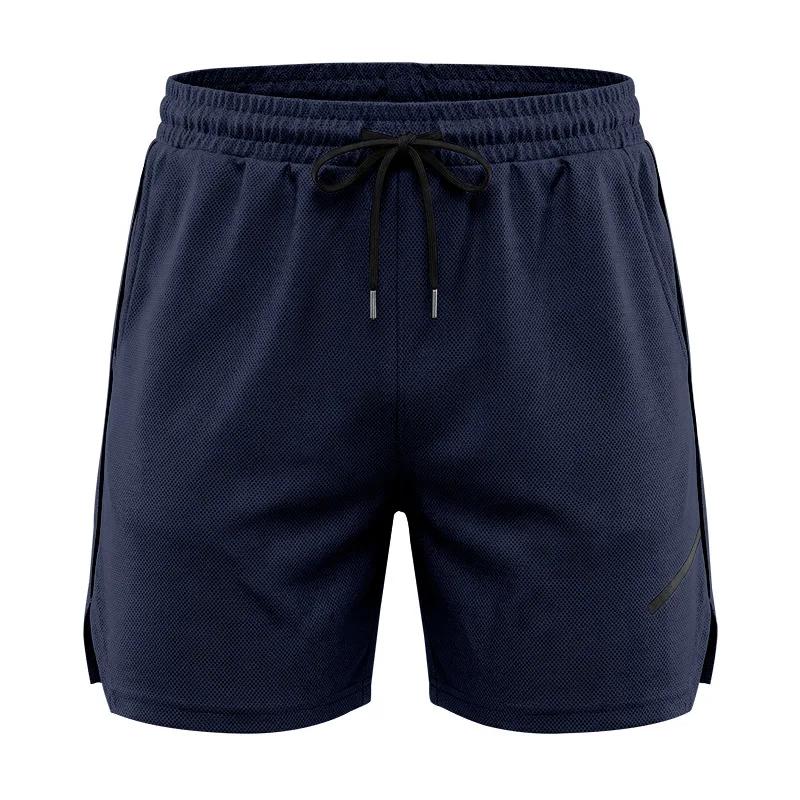 Men's Quick Dry Mesh Athletic Shorts Gym Running Workout Shorts with Zipper Pockets Breathable Elastic Waist Casual Sports Shorts for Men