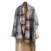 Scarf shawl high-end imitation cashmere scarf women's winter warm travel ethnic style shawl