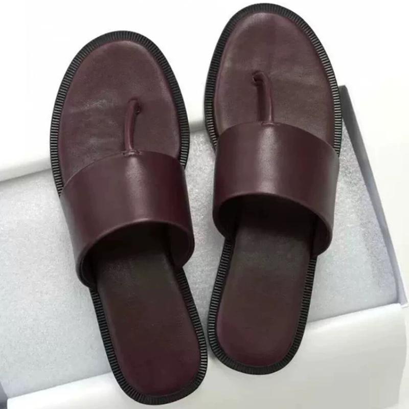 Fashion Concise Round Toe Flat Slippers Women Summer Sexy Clip Toes Non-slip Flip-flops Comfort Soft Bottom Designer Brand Beach Sandals