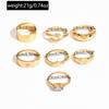 Geometric Star Ring Jewelry Set With Electroplated Zinc Alloy For Womens Fashion Accessories
