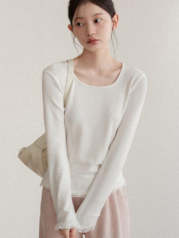 Autumn/Winter Spicy Girl Cropped Slimming Long-Sleeve T-shirt for Women: Flattering Versatile Base Layer