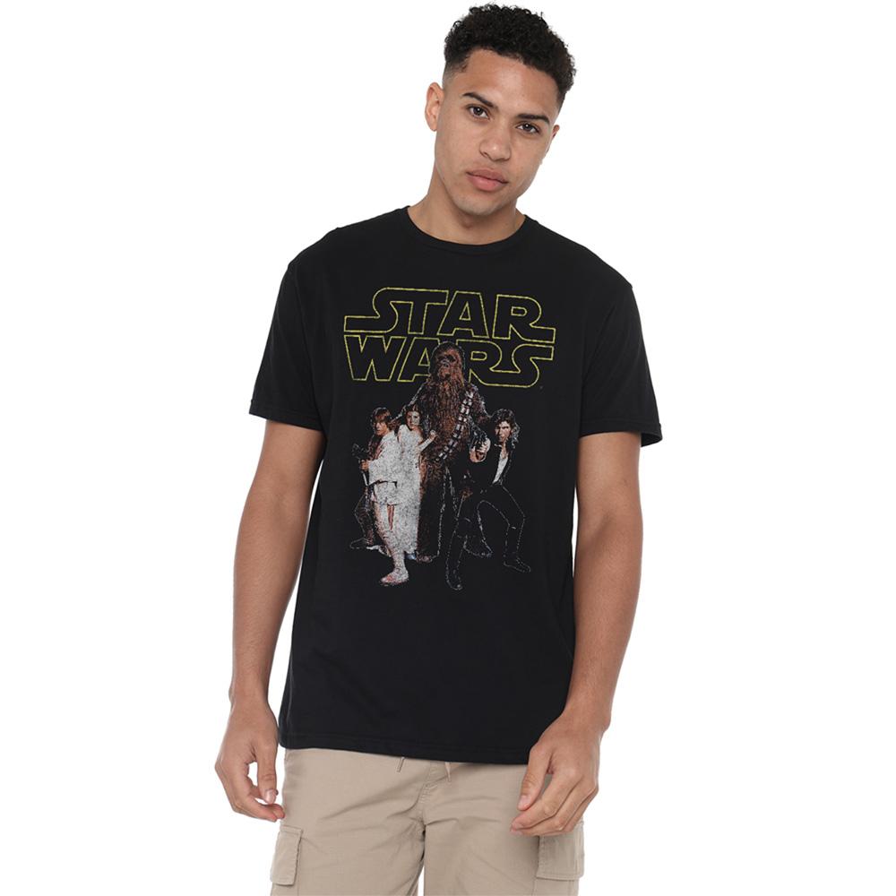 STAR WARS Unisex Adult Rebel Retro T-Shirt