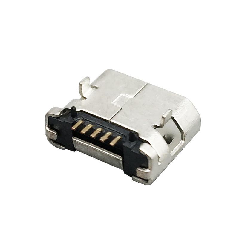 Micro USB Female Connector 2P/5P SMD Vertical Socket, Android Charging Port