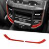 For 2019-2022 Dodge RAM 3500 Red Carbon Fiber Rear Air Conditioner Vent Trim 2P