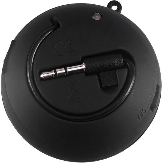 Mini Speaker, Retractable Speaker with USB Charging Cable, 3.5mm Audio Interface Portable Speaker for MP3, MP4, MP5, Mobile Phones, Computers(Black,