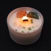 Heart Chakra Crystal Candle, Rose Quartz and Jade
