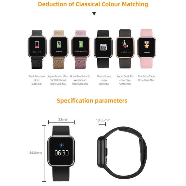 Buy P80 Bluetooth Sport Bracelet Full Touch Screen Heart Rate Blood Pressure Sleep Monitoring