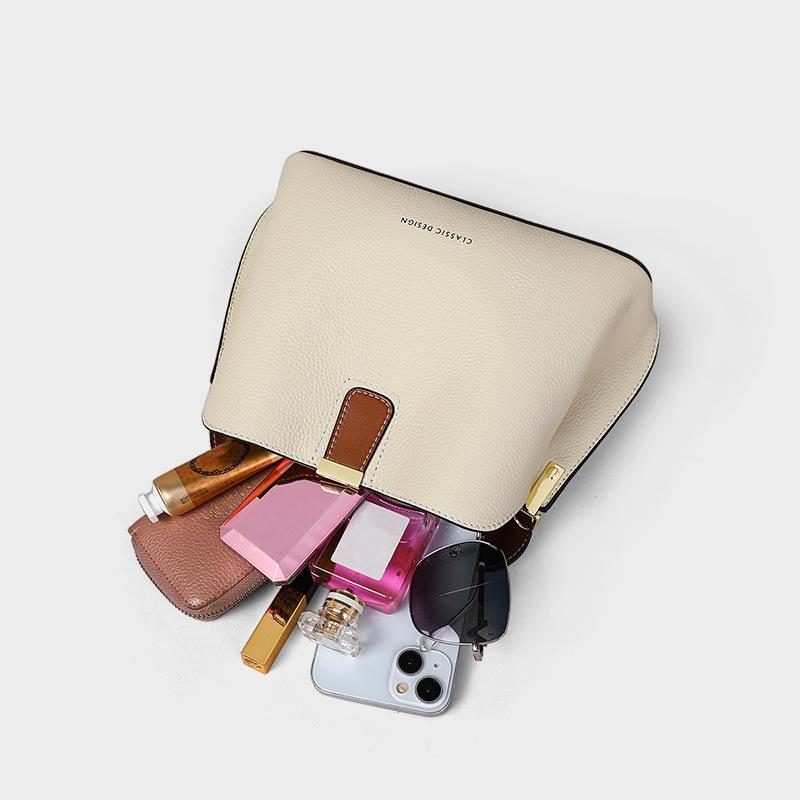 Bags for Women's Autumn and Winter New Women's Bag Bucket Bag Crossbody Bag Genuine Leather High-end Crossbody Shoulder Bag