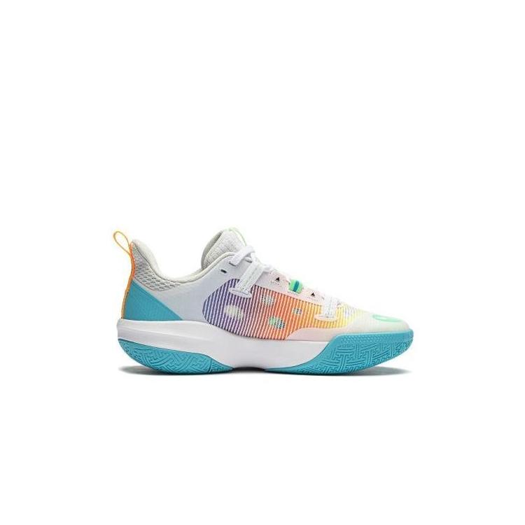 Li Ning Kids Pioneer Spirit 4 Primary Basketball Professional Competition Sports Shock Absorption Breathable Low Top Basketball Shoes YKBU024-11