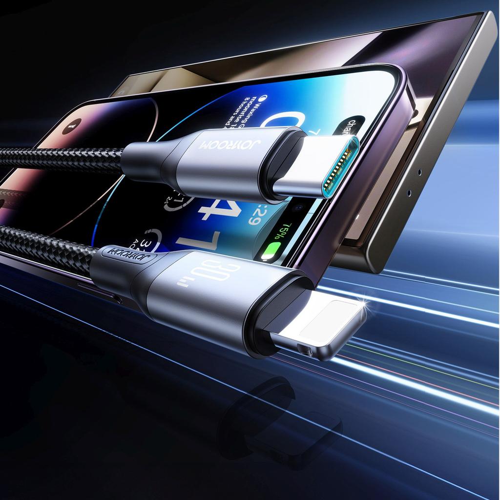 Kabel Przewód USB-C - iPhone Lightning 30W 2m - Czarny