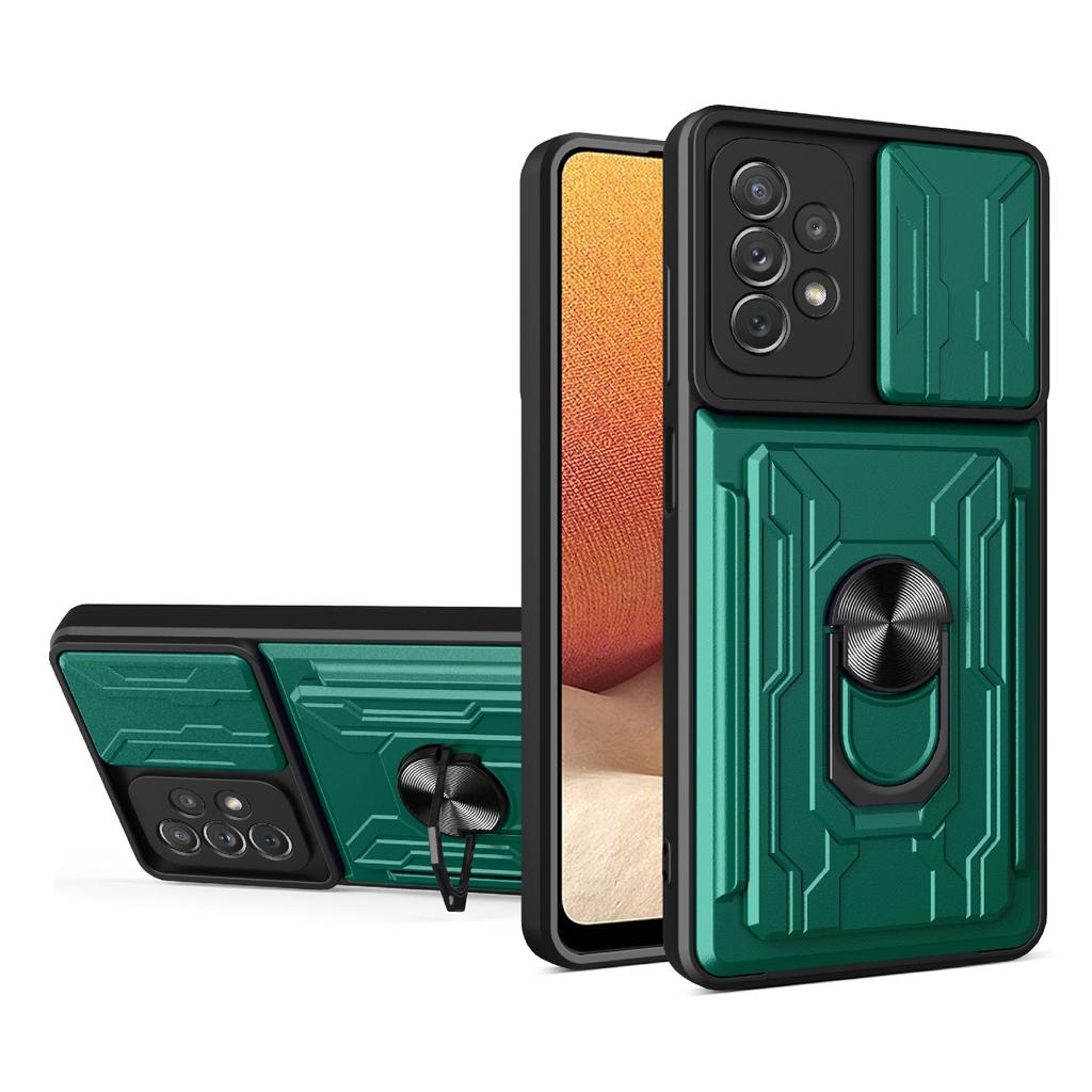 For Samsung Galaxy A23 5G (Global Version)/A23 4G Case PC + TPU Kickstand Phone Back Cover with Camera Slider