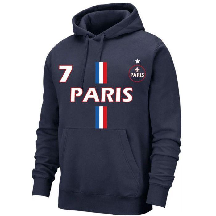 Sweat à Capuche Homme inspiré Paris – Bleu Marine - Bleu