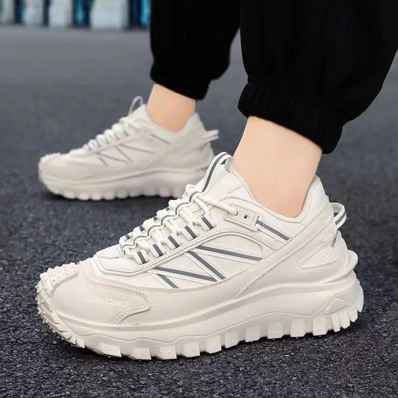 

Новые высококачественные мужские туфли, модные трендовые универсальные повседневные туфли с толстой подошвой, повышенной износостойкостью, кроссовки для бега и спорта 44