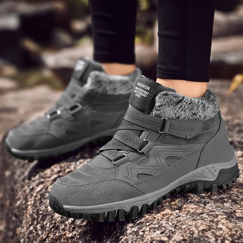 New Autumn and Winter Outdoor Hiking Shoes Platform Mountain Hiking Shoes Fashion Casual Shoes Velvet Cotton Shoes Sports Shoes