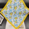 Spring/Summer Lemon Print Literary 70 Square Scarf - Elegant, Age-Reducing Women's Neck and Shawl Accessory