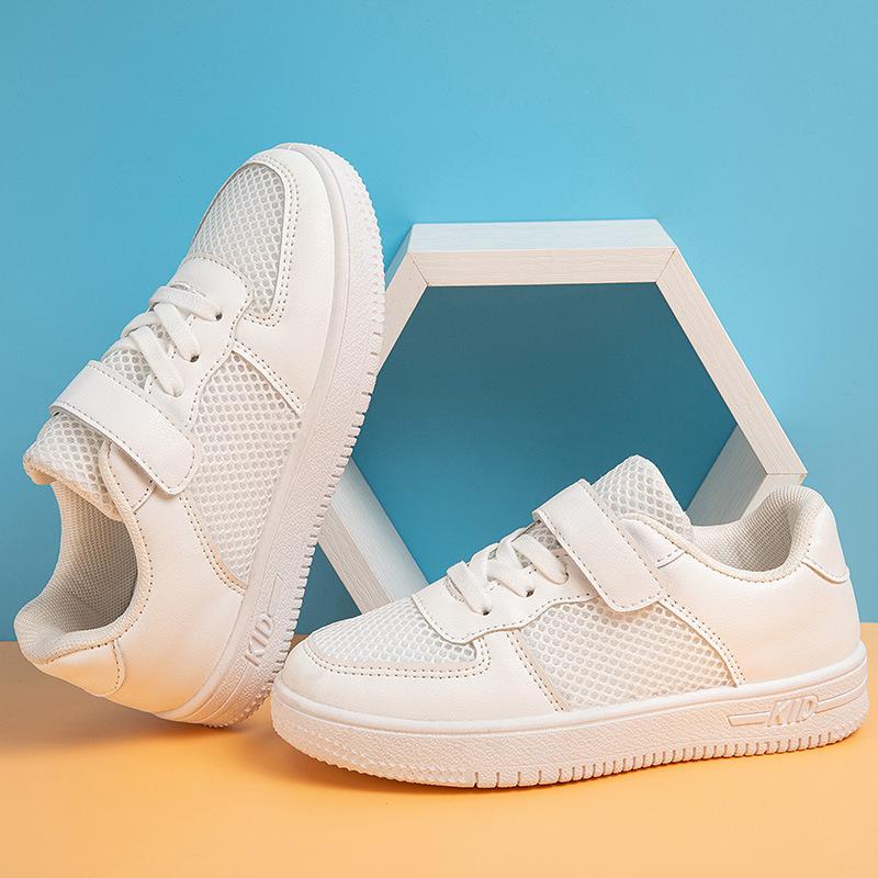 Little white shoes children's school performance shoes spring summer autumn boys and girls board shoes new soft sole breathable versatile single s