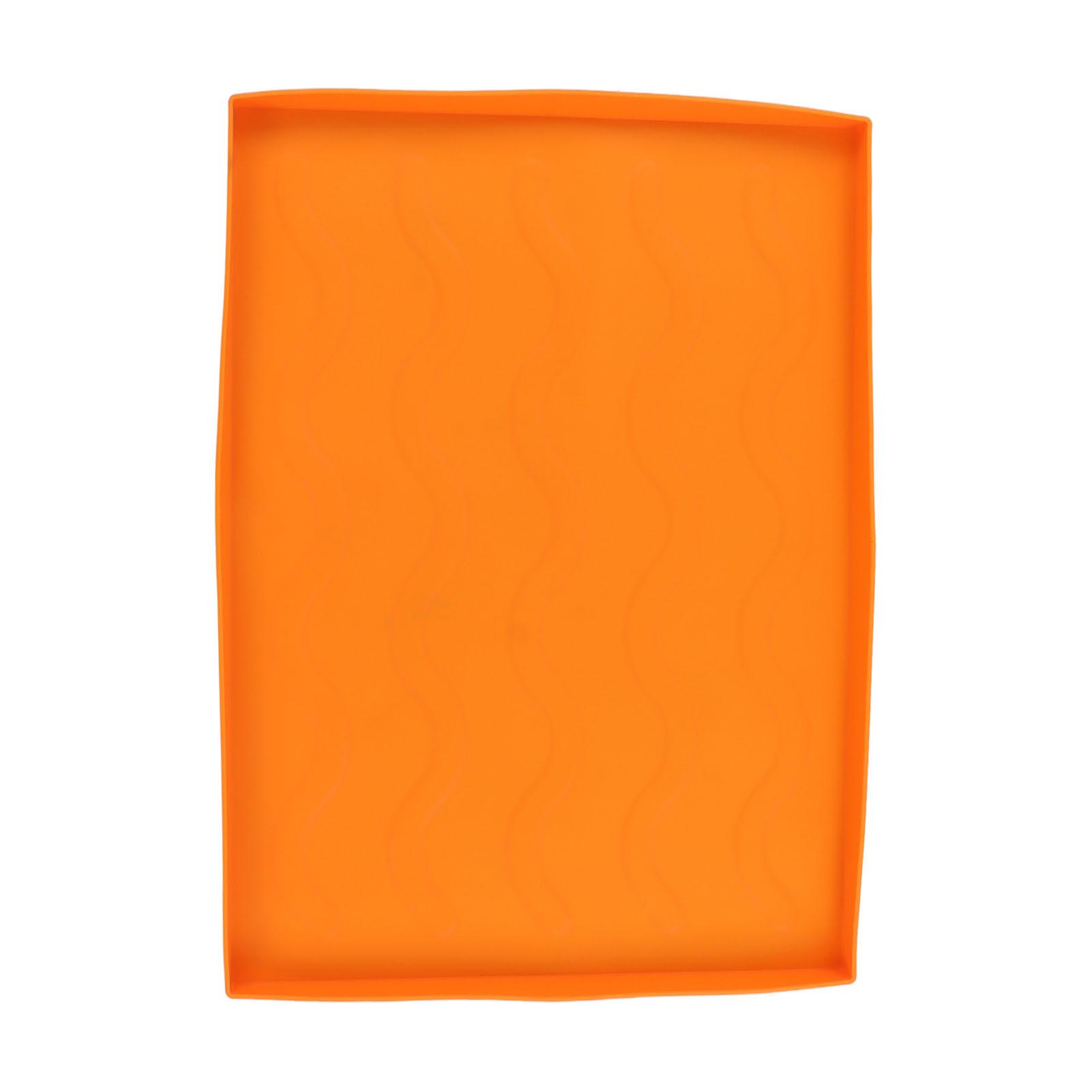 Силиконовый защитный коврик для сковороды-гриль, прочный силиконовый коврик для гриля BBQ, защита поверхности для жарки Medium Orange