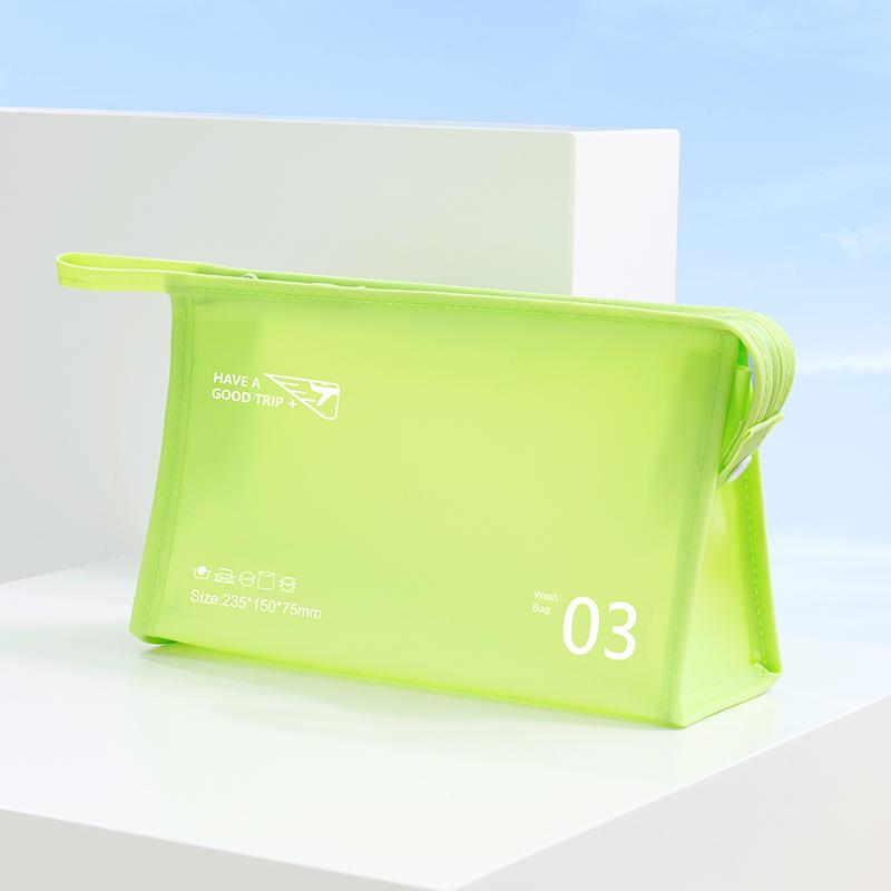 Borsa Trucco Avanzata in Gelatina Impermeabile Borsa da Toilette da Viaggio Borsa Portaoggetti Monocolore Borsa Trucco Grande Capacità RH2310