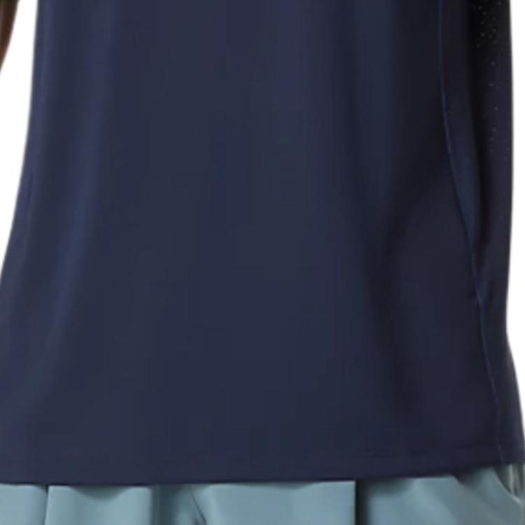 Asics Game Polo Breathable Ribbed Round Neck T-Shirt Men Tops 2041A379-400