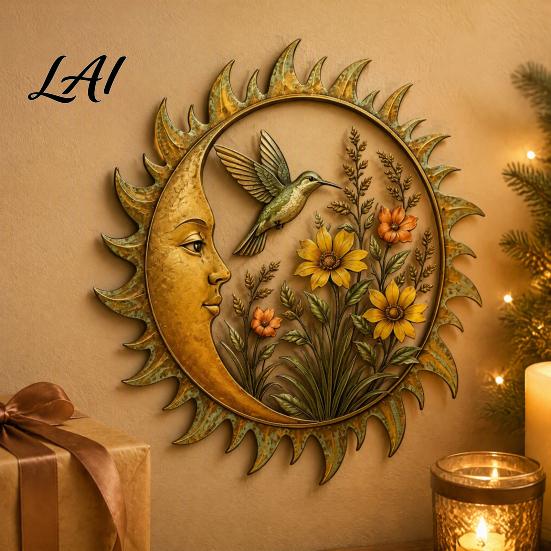Nordic Home Decor Pieces Sunshine Garden Wall Decoration Dragonfly/Bee/Butterfly/Bird Decor Acrylic Sun Artistic Hanging for Yard Ornament
