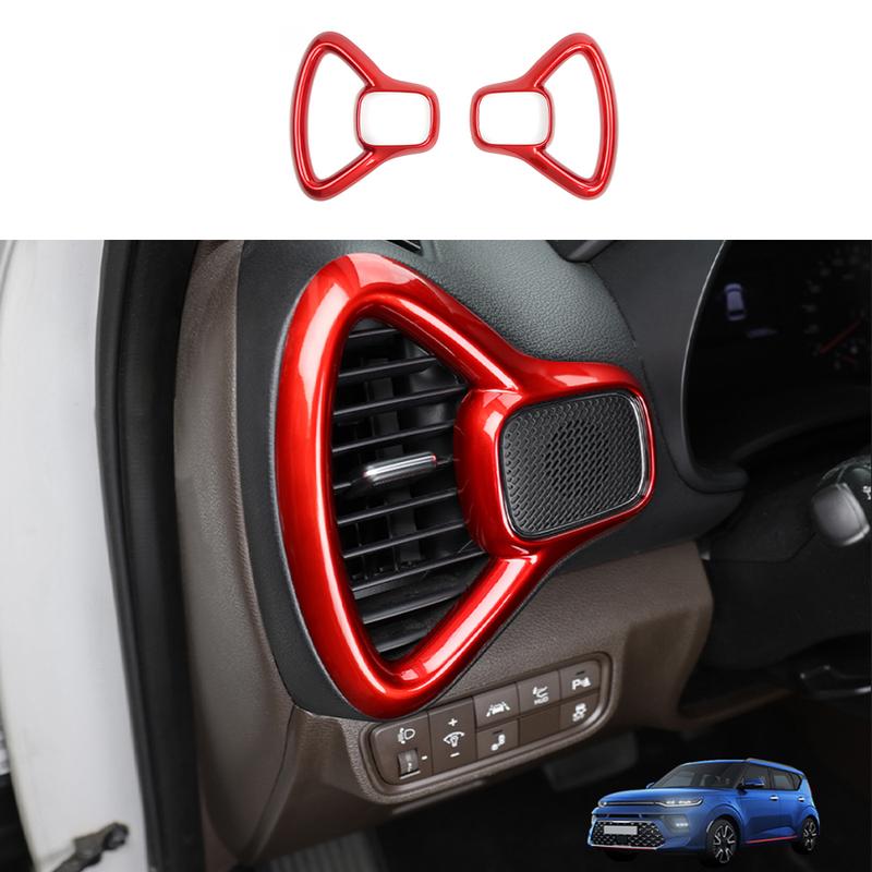 For Kia Soul 2024 2025 LHD Car Dashboard Front Left Right Both Side Air Vent Outlet Cover Stripe Trim Interior Mouldings