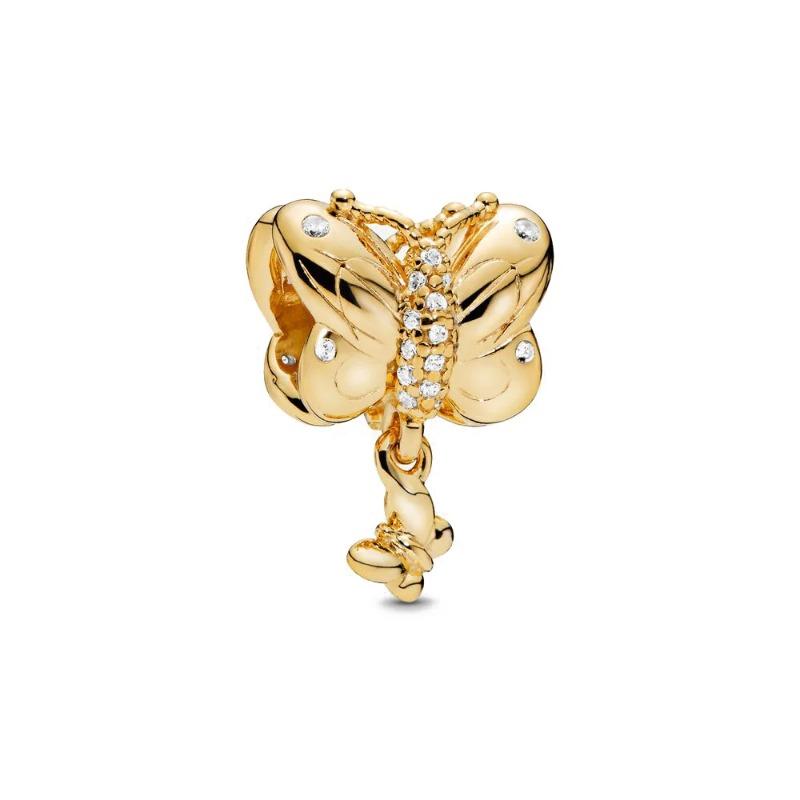Neues Mode 925 Silber Schmetterling Sonnenblume Rose Anhänger Charm für Perlenarmband Damen Schmuck Geschenk