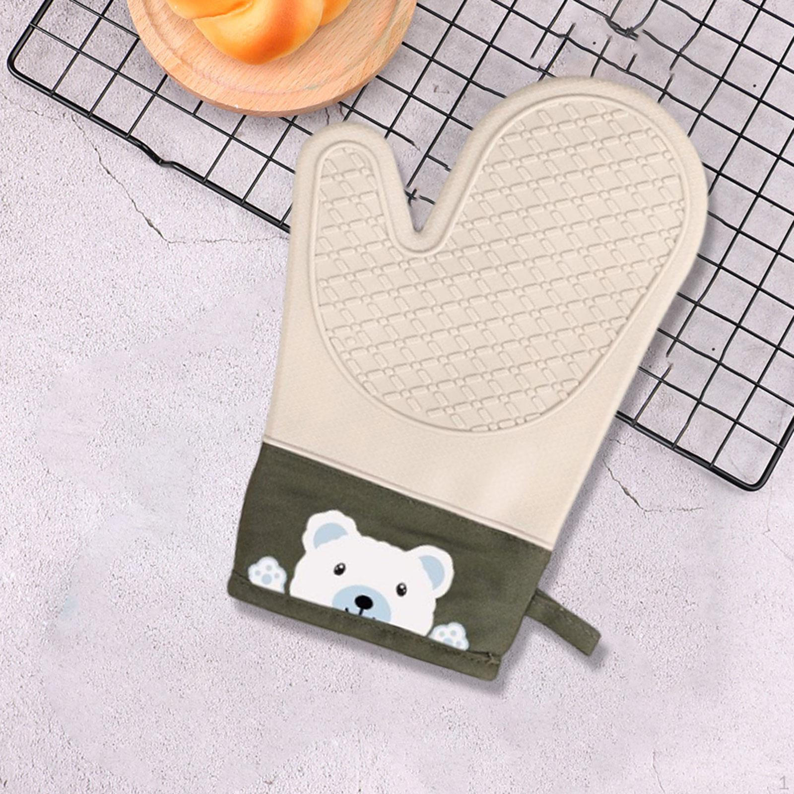 

Silicone Oven Mitt Heat Resistant Glove Baking Essential for Cooking Grilling