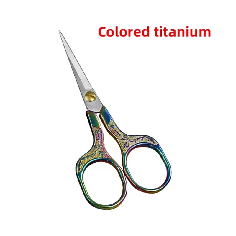 Stainless Steel Scissor Fabric Thread Sewing Scissor Colorful Handicraft Household Embroidery Sewing Shears Embroidery Scissors