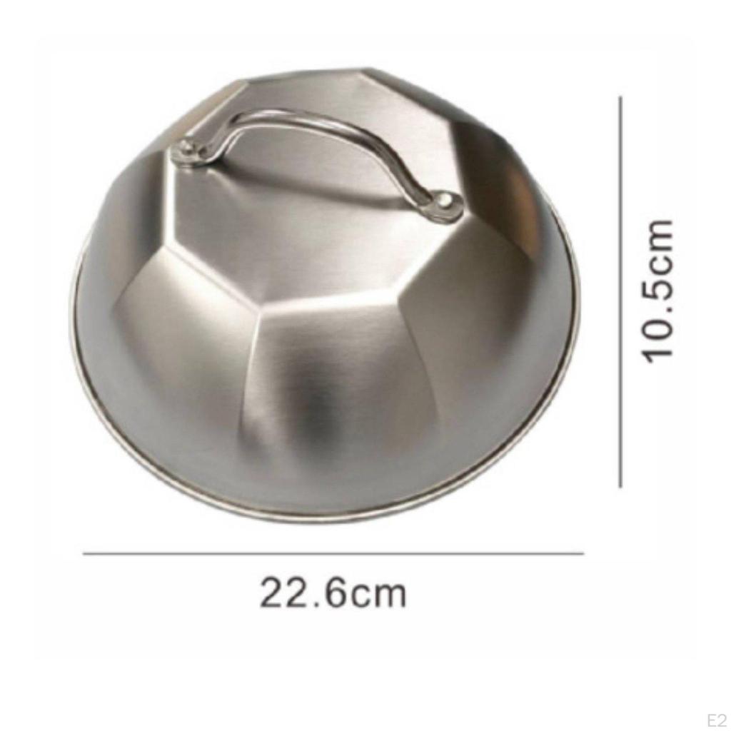 Stainless Steel Dome Lid Melting HeavyDuty Round Basting Cover for Home Cooks,