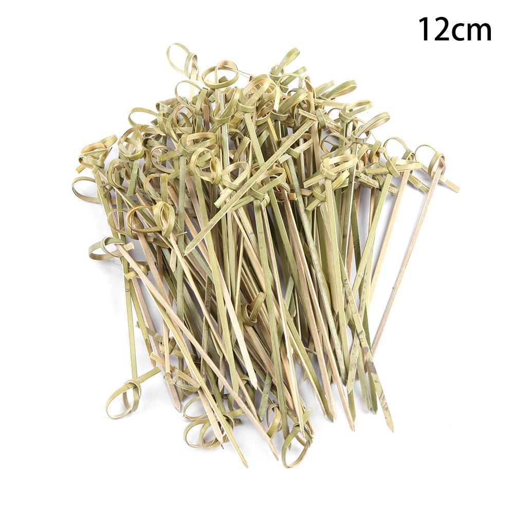 100pcs Disposable Bamboo Knot Stick Skewers Cocktail Picks Fruit Forks Barbeque Party Decoration Bar Tool