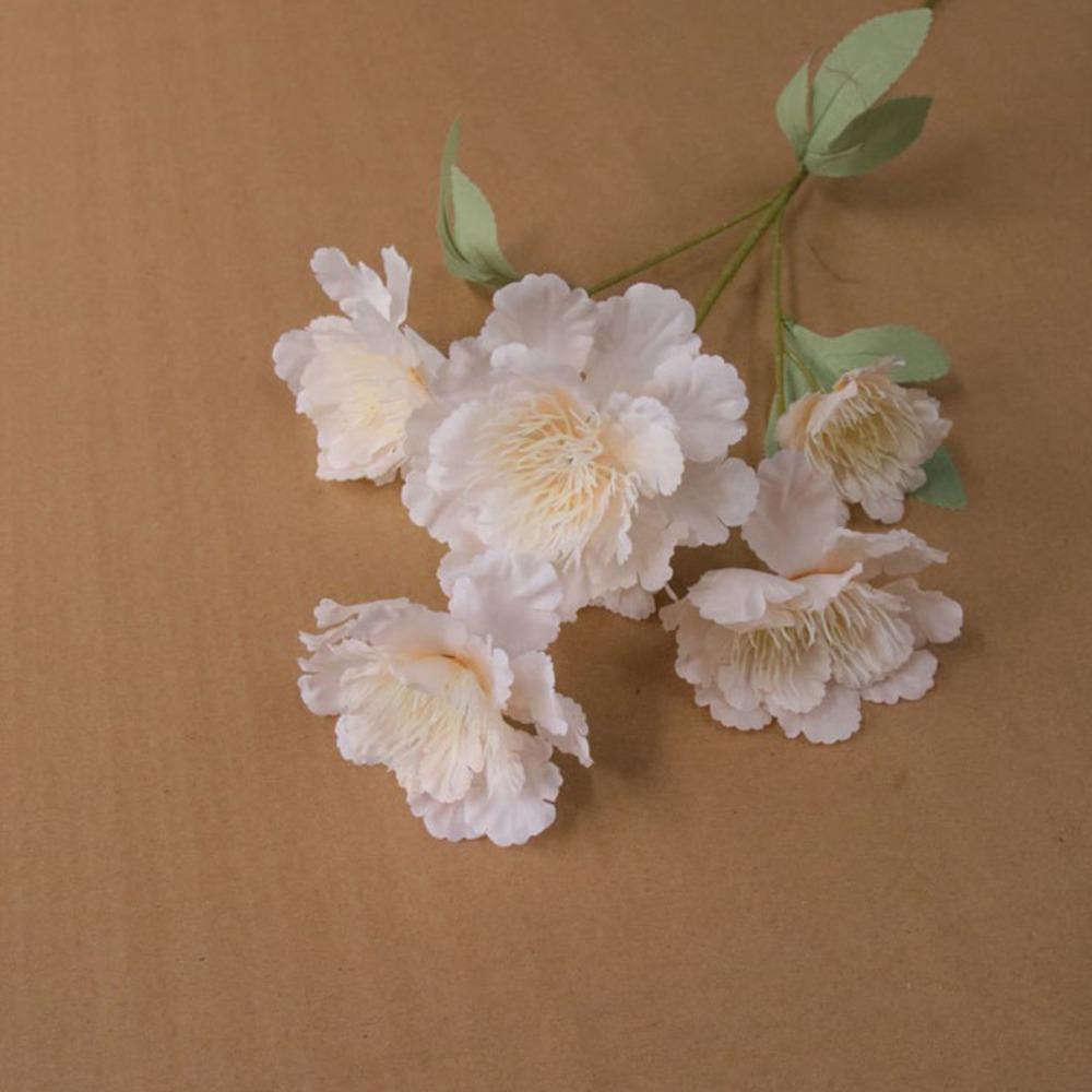 60CM Artificial Peony Flowers Flower Decoration 6-head Peony Bouquet Colorful Silk Flower Artificial Silk Flowers бежевый