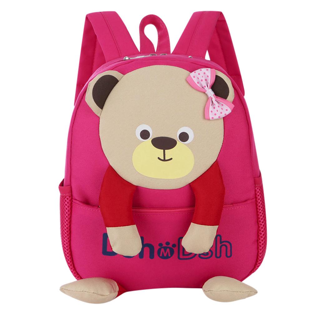 New Children Cute Bear Schoolbag Nylon Waterproof Men and Women Schoolbag Backpack