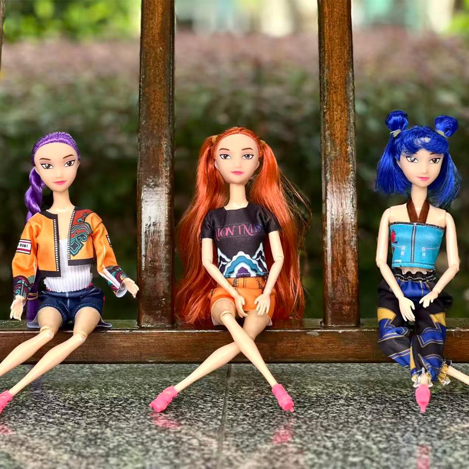 30cm Puppen Spielzeug Kpop Dämonenjäger Actionfigur Spielzeug Rumi Mira Zoey Schöne Prinzessin Baby Mädchen Puppen Kunststoff DIY Spielzeug für Mädchen