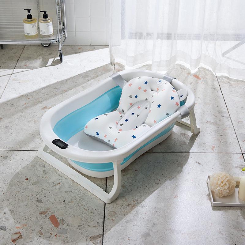 Folding Temperature-Sensitive Baby Bathtub: Large Size for Infants, Newborns, and Toddlers