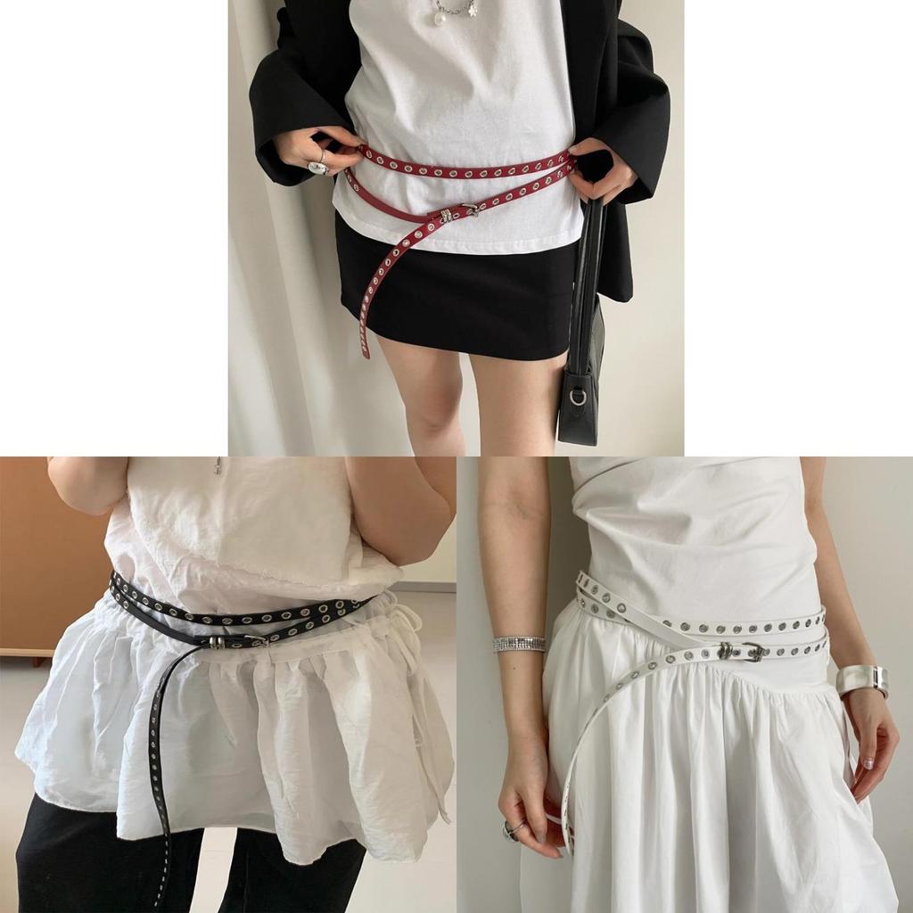 Pu Leather Double Layer Belt For Women With Pin Buckle Spring 2025 Fashion Accessory