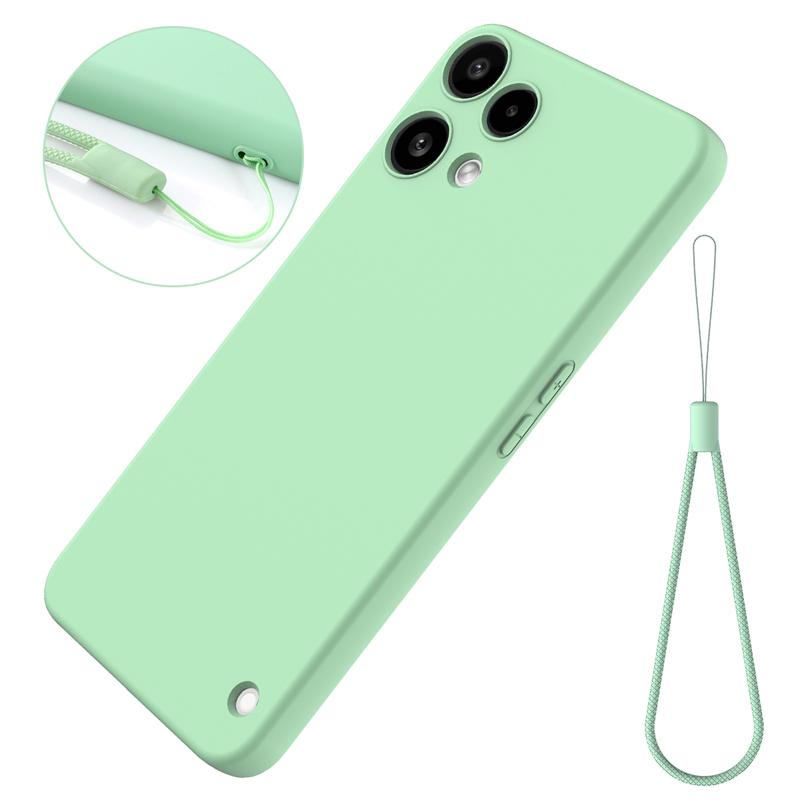 Pro pouzdro Nothing Phone 3A Lite Měkký prémiový kryt s popruhem z tekutého silikonu s flockováním uvnitř pro NothingPhone 3a Lite