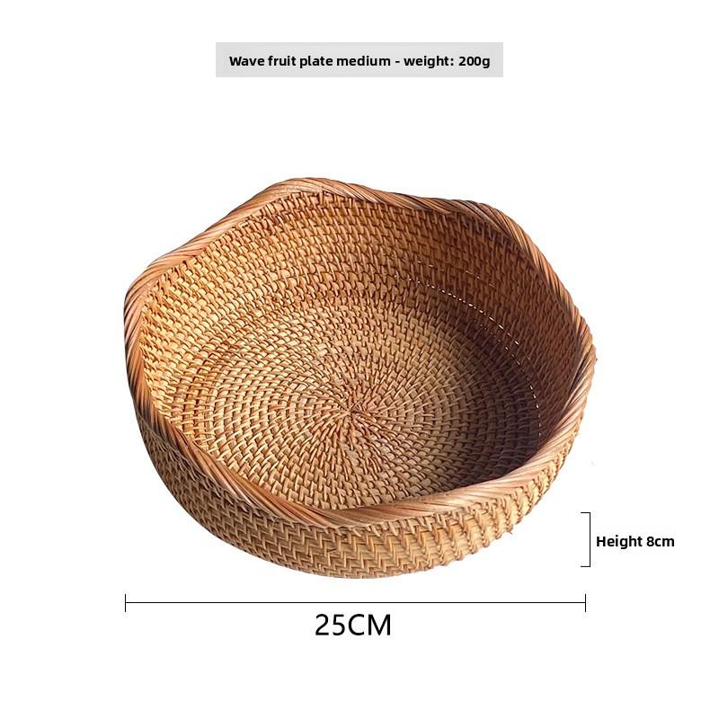 Autumn vine hand-woven storage fruit candy snack plate pastry Chinese fruit plate