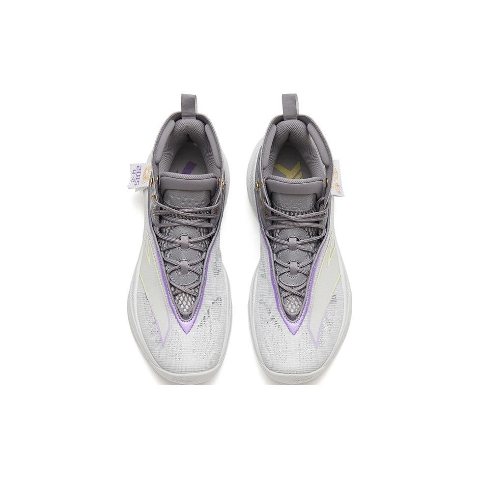 Anta KT8 Starlight Slip Resistant Durable Lightweight High Top Basketball Shoes Men Sneakers Purple Silver 112321101-3