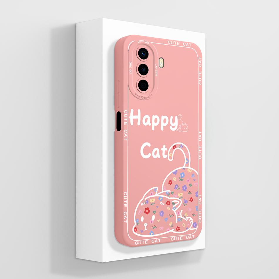 Case For Huawei Nova Y70 Plus Art Bear Full Coverage Anti Drop Funda For Huawei Nova Y 70 Y70+ Liquid Silicone Phone Back Cover