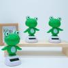 Popular Cute Solar-Powered Frog Ornament for Car Dashboard Decoration