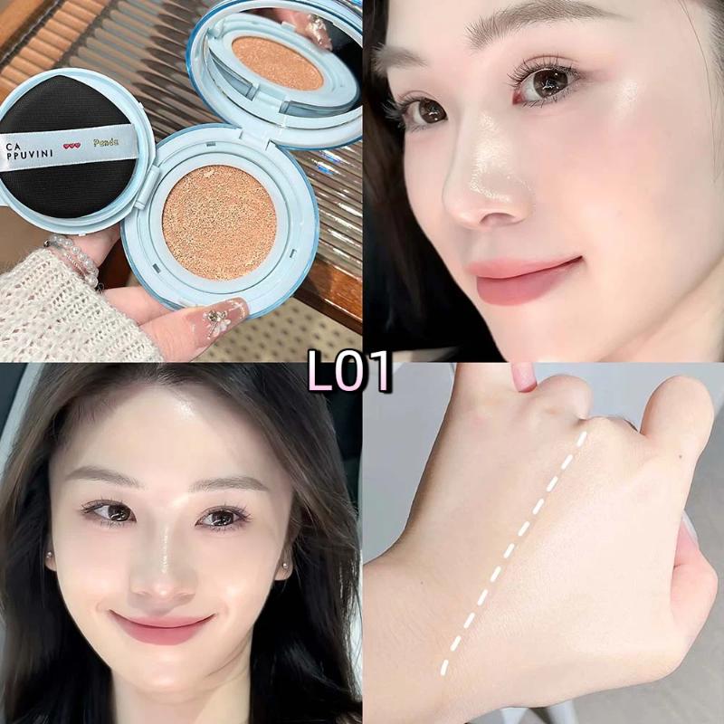 Cappuvini Matte Silky Moisturizing Concealer Air Cushion Natural Makeup Holding Water Resistant Cream Cushion Skin Foundation