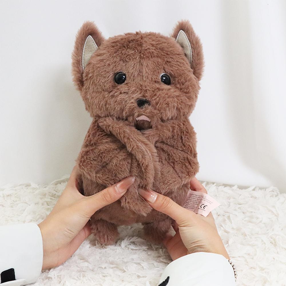 27cm High Quality Bat Plush Toys Movie Stuffed Bat Animals Cartoon Soft Model for Boys Girls Christmas Halloween Holiday Gifts