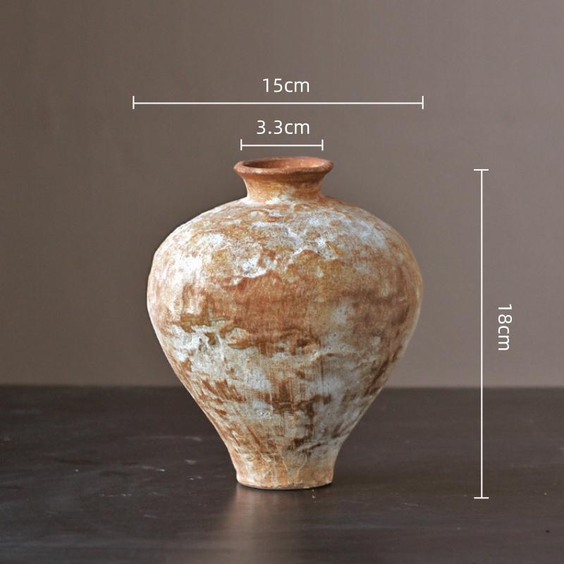 Ceramic Vase Handcrafted Kiln-transformed Earthenware Jars Flower Vase Flower Arrangement Accessories Ceramic Handicrafts