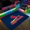 St. Louis Cardinals Design Kristall Samt Teppich Gemütlich Nicht?Rutschfester Teppich mit Aufdruck für Schlafzimmer Wohnzimmer Eingang